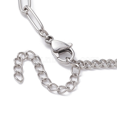 Natural Gemstone Round Link Bracelet(BJEW-JB10032-02)-5