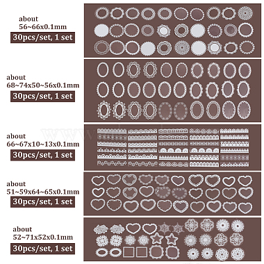 5 Sets 5 Styles PET Plastic Self Adhesive Lace Decorative Stickers(DIY-OC0011-14)-2