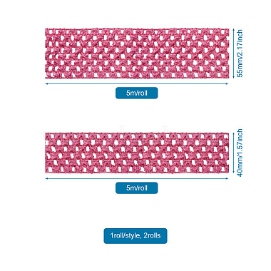 2 Rollen 2 Größen elastisches Polyesterband(EW-TA0001-02D)-7