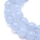 Природные голубые халцедон бисер пряди(G-K310-C12-10mm)-3