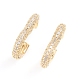 Brass Micro Pave Clear Cubic Zirconia Cuff Earrings(EJEW-G274-05G)-2