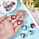 2 Sets Luminous Flat Round with Cat & Tree Brass Jewelry Snap Buttons(FIND-NB0003-25)-3