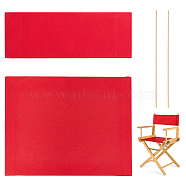 Canvas Cloth Chair Replacement Cover, with Wood Stick, Rectangle, Red, 530x200~420x2~3.5mm(AJEW-WH0502-32A)