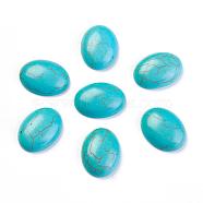 Synthetic Turquoise Cabochons, Oval, Dark Turquoise, 20x15x6mm(G-H1554-20x15x6)