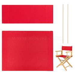 Canvas Cloth Chair Replacement Cover, with Wood Stick, Rectangle, Red, 530x200~420x2~3.5mm(AJEW-WH0502-32A)