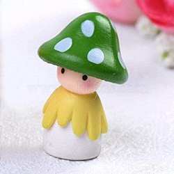 Miniature Mushromm Resin Ornaments, Micro Landscape Home Dollhouse Accessories, Sea Green, 35x12mm(MUSH-PW0001-090C)