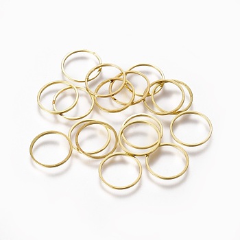 Brass Linking Rings, Golden, 14x0.7~1mm