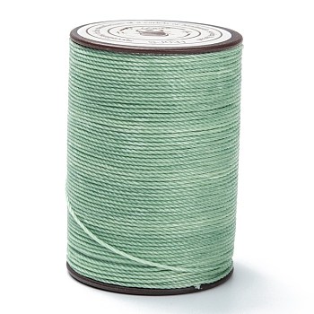 Round Waxed Polyester Thread String, Micro Macrame Cord, Twisted Cord, for Leather Sewing Stitching, Dark Sea Green, 0.65mm, about 87.48 yards(80m)/roll