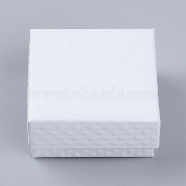 White Square Paper Jewelry Set Box