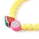 Bracelet extensible de fruits en argile polymère fait à la main avec des perles rondes pour les enfants(BJEW-JB07583)-6