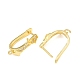 Brass Micro Pave Cubic Zirconia Hoop Earring Findings(CU-CBAB5B4-04G)-2