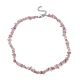 Natural Rose Quartz Chip Beaded Necklace(NJEW-JN04615-13)-4