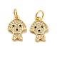 Dog Brass Micro Pave Clear Cubic Zirconia Charms(KK-G425-14G)-1