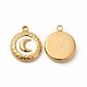 Natural White Shell Flat Round Charms(STAS-A076-11G)-2