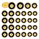 24Pcs 3 Style 1-Hole Zinc Alloy Enamel Shank Buttons(BUTT-NB0001-65B)-1