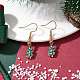 Boucles d'oreilles pendantes en strass en alliage d'arbre de noël(EJEW-JE05828-01)-2