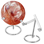 Iron Crystal Ball Stands, Raw Gemstone Holder, Platinum, 8.05x6.2x88cm(AJEW-WH650-47P)