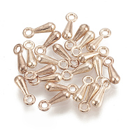 Alloy Charms, Chain Extender Drop, Teardrop, Rose Gold, 7x2.5x2mm, Hole: 1mm, about 5000pcs/bag(PALLOY-R069-RG)