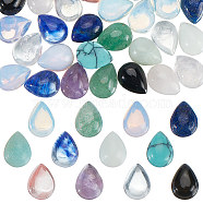 48Pcs 12 Styles Mixed Gemstone Cabochons, Drop, 8x6x3mm, 4pcs/style(G-HY0001-58)