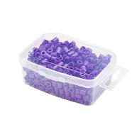 1 Box 5mm Hama Beads PE DIY Fuse Beads Refills for Kids, Tube, DarkSlate Blue, 5x5mm, Hole: 3mm, about 500pcs/box(DIY-X0047-94-B)