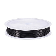Copper Jewelry Wire, Round, Black, 22 Gauge, 0.6mm, about 59.06 Feet(18m)/Roll(CWIR-TAC0002-02D-01)