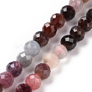 Natural Spinel Beads Strands, Faceted(64 Facets), Round, Colorful, 6mm, Hole: 0.8mm, about 62~67pcs/strand, 15.16~15.55 inch(38.5~39.5cm)(G-G927-18A)