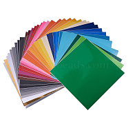 Self Adhesive Waterproof PVC Reflective Film, Advertising Reflective Film, Labels Craft Lettering Car Stickers, Mixed Color, 30.5x30.7x0.02cm, 35colors, 1color/pc, 35pcs/box(DIY-WH0152-26)