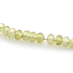 Pearl Luster Plated Faceted Rondelle Glass Beads Strands, Yellow Green, 3x2mm, Hole: 1mm, about 198pcs/strand, 15.7 inch(GLAA-A024A-PL04)