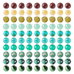 100Pcs 10 Styles Natural Mixed Gemstone Beads Sets, Faceted Round Beads, Alice Blue, 3mm, Hole: 0.6mm, 10pcs/style(G-TA0001-62)