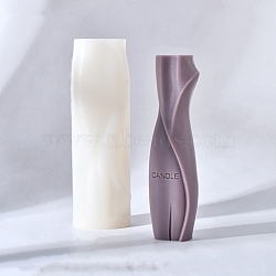 Abstract Vase Shape DIY Silicone Candle Molds, for Scented Candle Making, White, 5.2x4x16.5cm(SIMO-H014-01C)