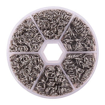 304 Stainless Steel Split Rings Split Rings Outer Diameter 5-8mm for Jewelry Making, 5~8x0.6~1mm, about 4.4~7mm inner diameter