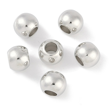 CCB Plastic Round Beads, Silver, 13.5x11mm, Hole: 6.5mm