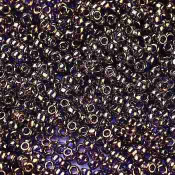 TOHO Round Seed Beads, Japanese Seed Beads, (325) Gold Luster Light Tanzanite, 11/0, 2.2mm, Hole: 0.8mm, about 5555pcs/50g