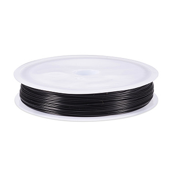 Copper Jewelry Wire, Round, Black, 22 Gauge, 0.6mm, about 59.06 Feet(18m)/Roll