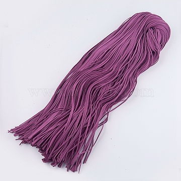 Faux Suede Cord, Faux Suede Lace, Orchid, about 1m long, 2.5mm wide, about 1.4mm thick, about 1.09 yards(1m)/strand(X-LW14194Y)