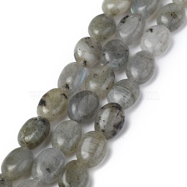 Gray Oval Labradorite Beads