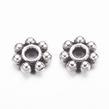 Tibetan Style Alloy Daisy Spacer Beads(LF0991Y-AS-RS)-2