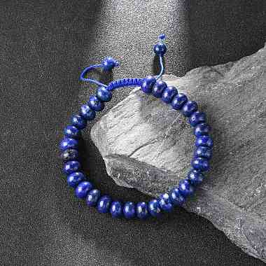 Adjustable Natural Lapis Lazuli Braided Bead Bracelets(BJEW-F369-A15)-6