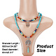 Synthetic Turquoise Bullet & Alloy Tree & Lotus Stone Pendant Necklace(NJEW-AB00016-01)-2