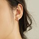 Boucles d'oreilles créoles en argent sterling plaqué rhodium 925(EJEW-BB50163-P)-2