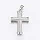 Non-Tarnish 304 Stainless Steel Pendants with 201 Stainless Steel Clasp(STAS-H429-03P)-1