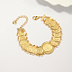 Elegant Brass Hollow Carved Golded Middle Eastern Coin Ladies Link Chain Bracelets for Women(PG3395)-3