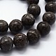 Chapelets de perles de flocon de neige en obsidienne naturelle(G-I199-01-8mm)-3