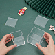 arricraft 4個 2 スタイルの正方形のリサイクル可能なプラスチックの透明なギフト ボックス(CON-AR0001-07)-3