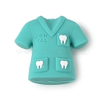 Dentist Theme Silicone Beads, Focal Beads, Green, Clothes, 28x30x13.5mm, Hole: 2.5mm(SIL-D014-04A)