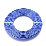 Aluminum Wire, Flat Craft Wire, Bezel Strip Wire for Cabochons Jewelry Making, Cornflower Blue, 5x1mm, about 10m/roll(AW-WH0002-09F-01)