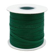 Polyester Organza Ribbon, Green, 1/4 inch(6mm), 400yards/roll(365.76m/group)(ORIB-L001-02-342)