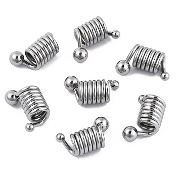 316 Surgical Stainless Steel European Beads, Large Hole Beads, Column, Stainless Steel Color, 18x11x8mm, Hole: 5mm