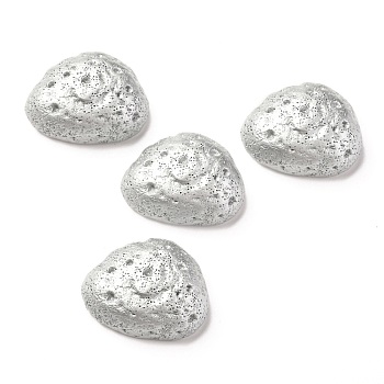 Resin Cabochons, for DIY Mobile Phone Case Decoration, Meteorite, Light Grey, 29x22.5x10.5mm