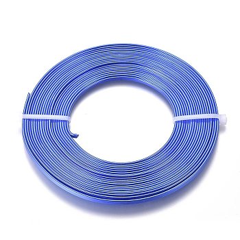 Aluminum Wire, Flat Craft Wire, Bezel Strip Wire for Cabochons Jewelry Making, Cornflower Blue, 5x1mm, about 10m/roll